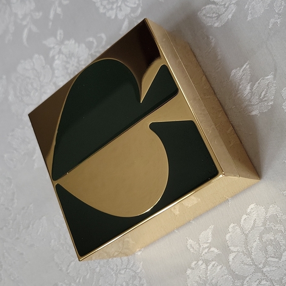 ●FIRM●Kate Spade NY X Lenox "Spade Street" Keepsake Box, Green/Gold - Picture 3 of 10